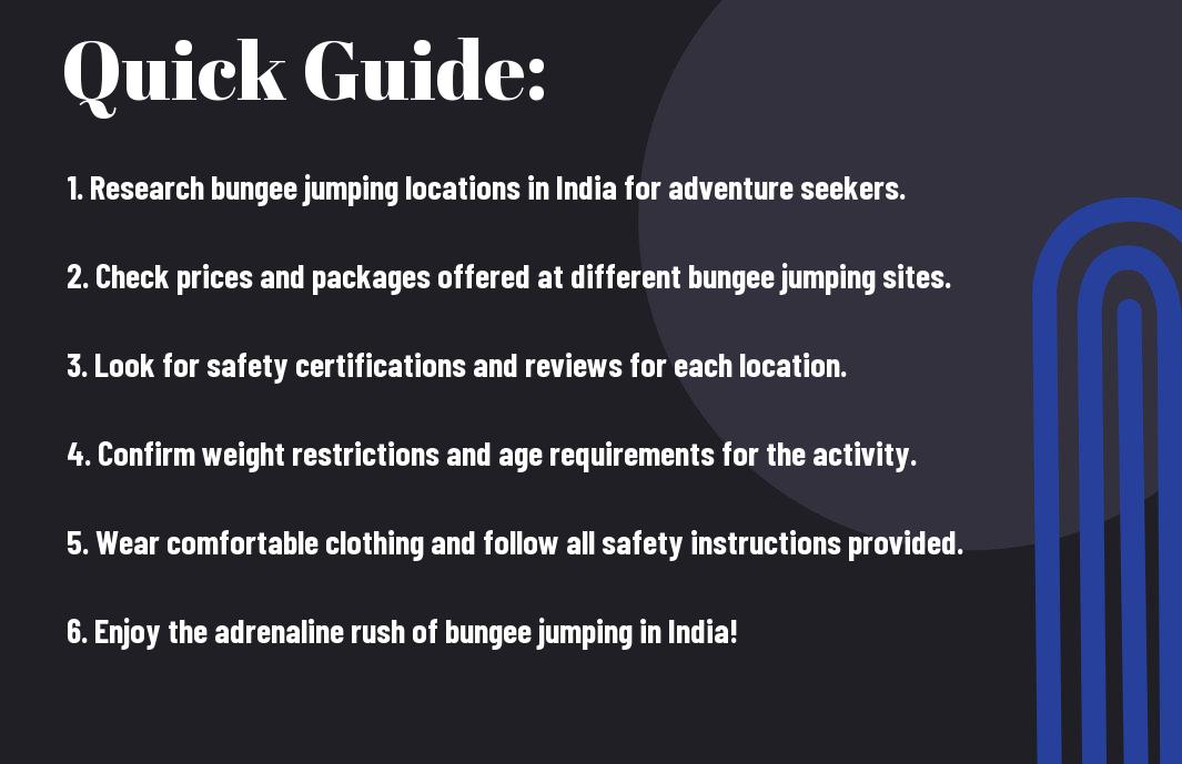 bungee jumping in india locations prices safety Vacation Tribe